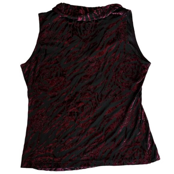 Womens Tank Top Size Large Roses Sheer Sexy Soft Goth Dark Academia Whimsigoth - Picture 5 of 6